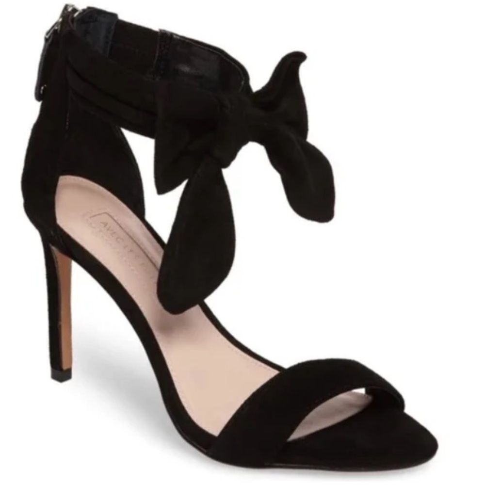 Avec Les Filles Suede Ankle Bow Heels